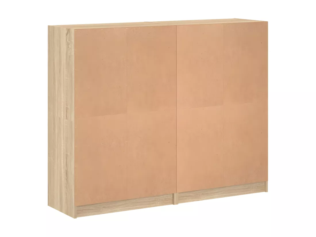 Bibliothèque avec portes chêne sonoma 136x37x109 cm
