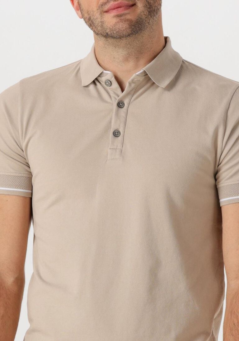 beige genti polo polo 3 button ss j2001-1212