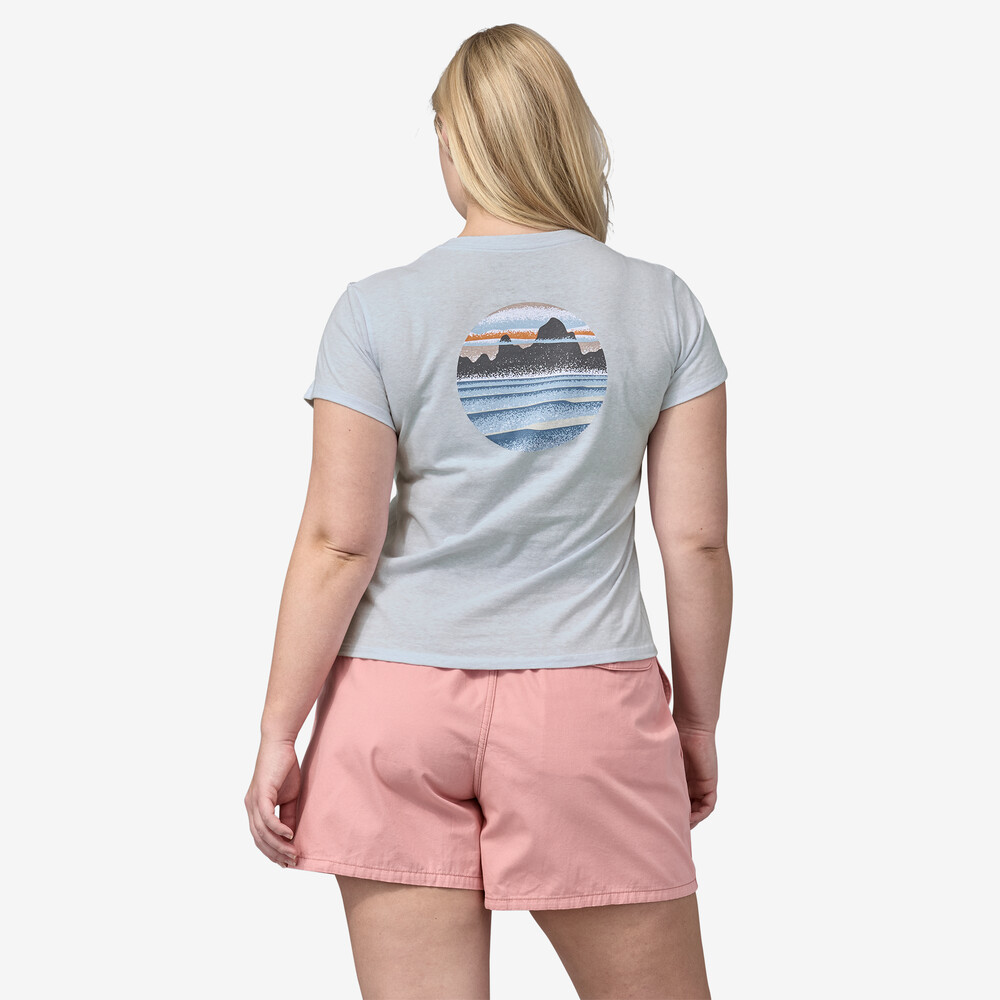 Damen Skyline Stencil Responsibili-Tee