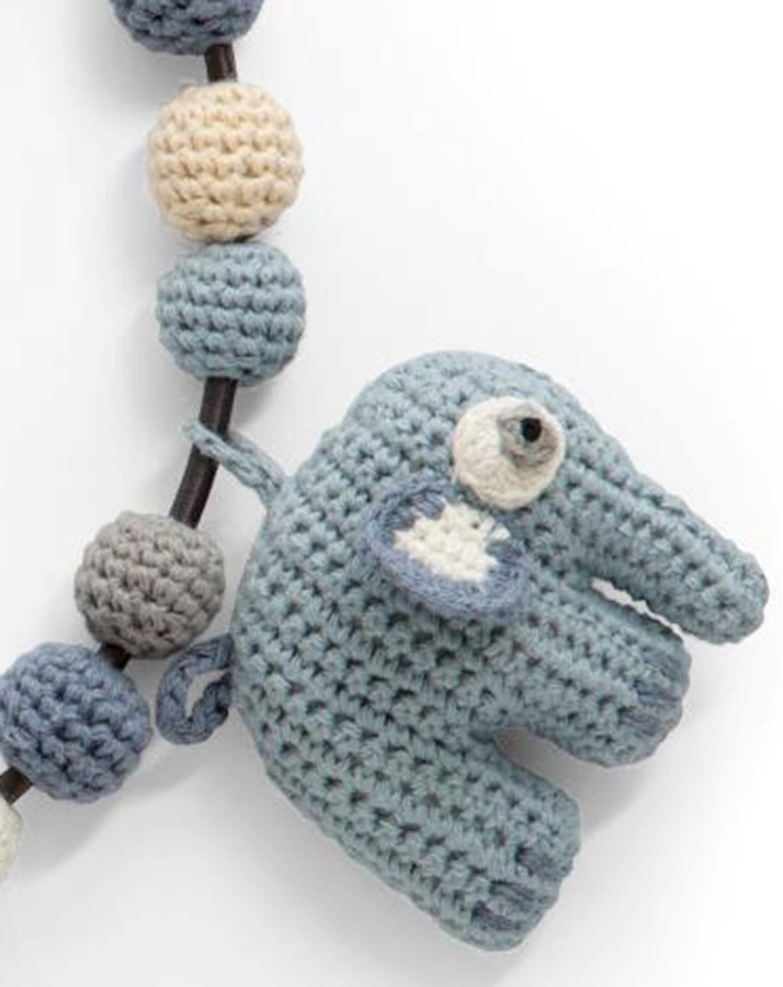 Kinderwagenkette FANTO DER ELEFANT in powder blue
