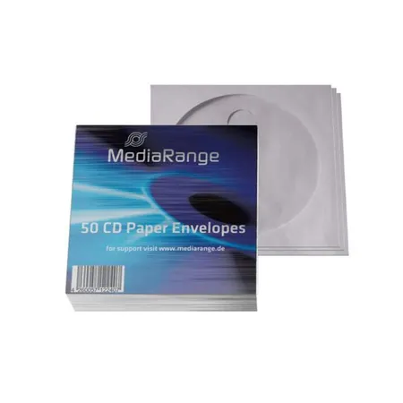 MediaRange CD/DVD Papierhüllen mit Fenster, 500 Stück