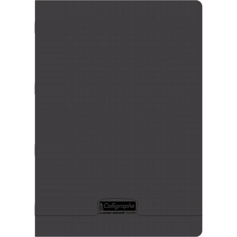Cahier piqué 8000 POLYPRO A4 48 pages grands carreaux 90 g - Noir