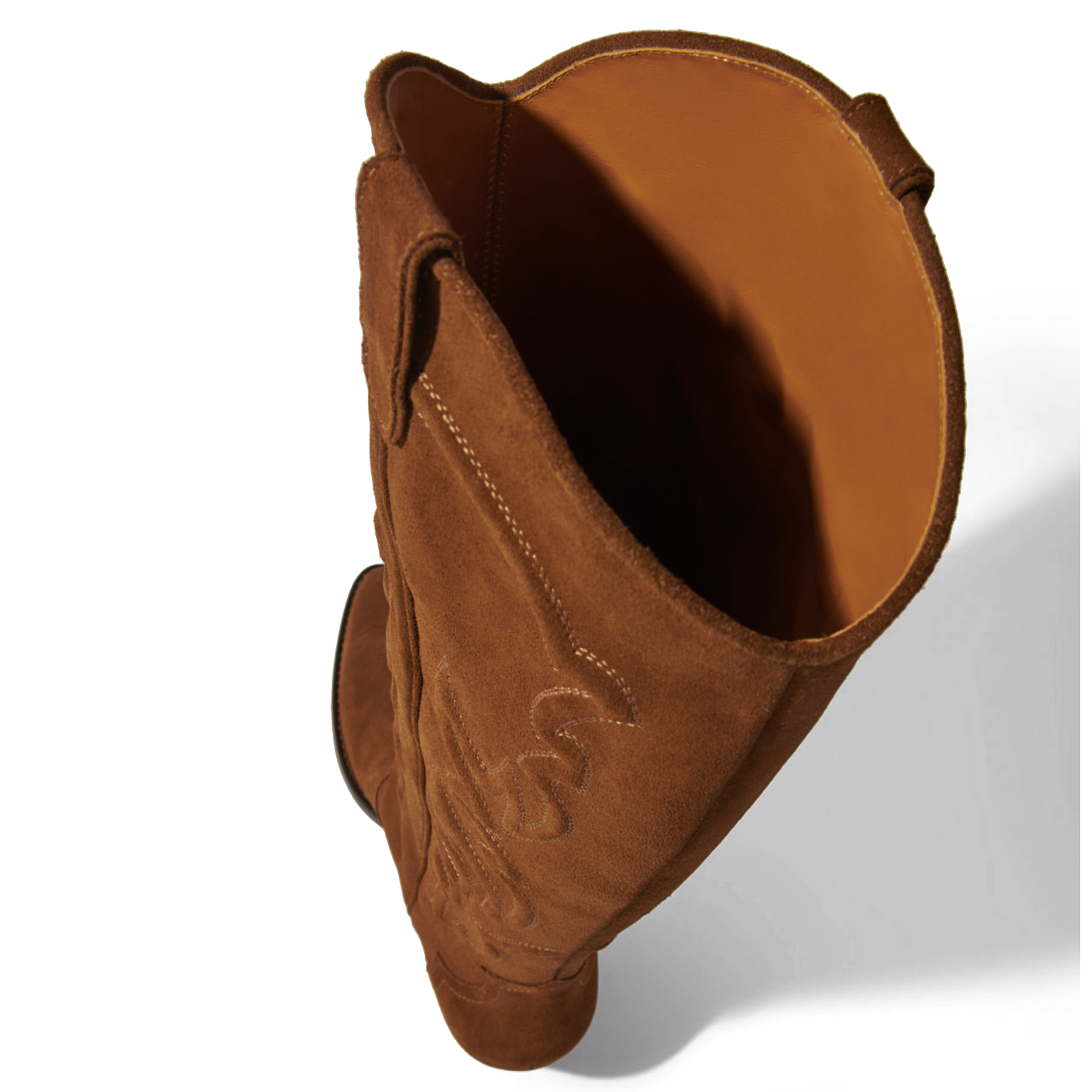 Santiags en cuir velours | Marron