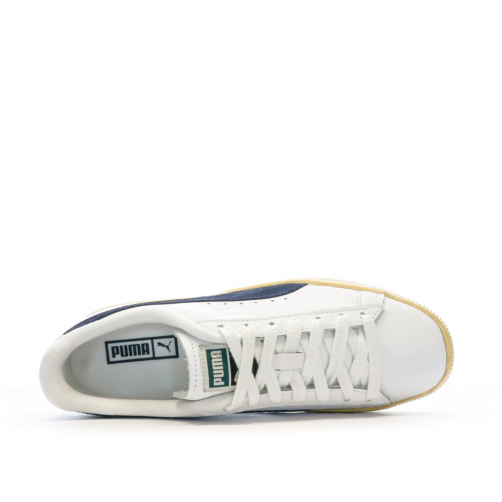 Puma Baskets Blanc/Marine Homme Puma Clyde Vintag