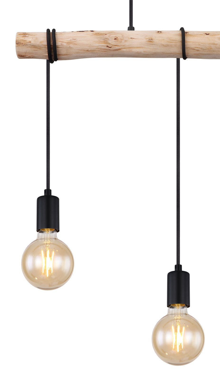 Pendellampe schwarz 15539-3H, B/H/T: 60 x 120 x 5 cm, Kunststoff, Metall