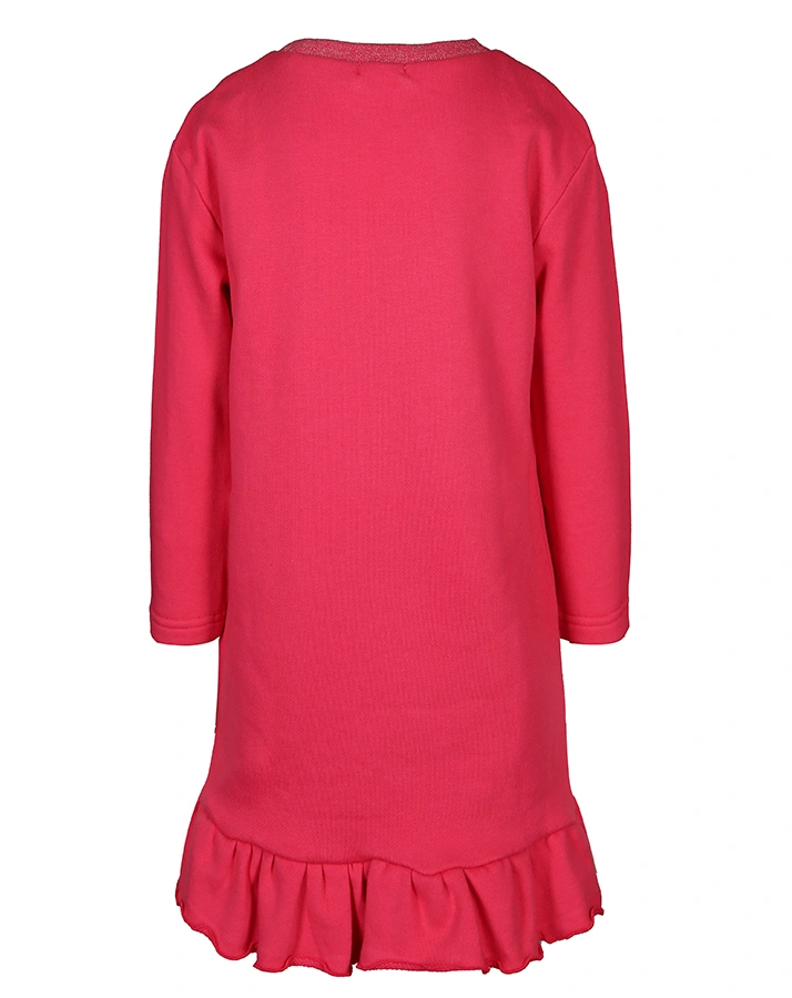 Sweat-Kleid HEART mit Paillettendruck in pink