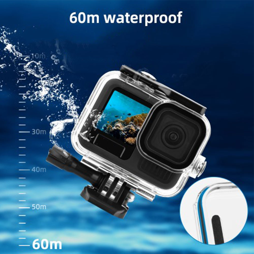 GoPro Hero 13 / 12 Black Unterwasser Case Taucher Schutzgehäuse (60m) - Transparent