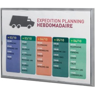 Cadre mural Info Display, A3, couleur: gris alu