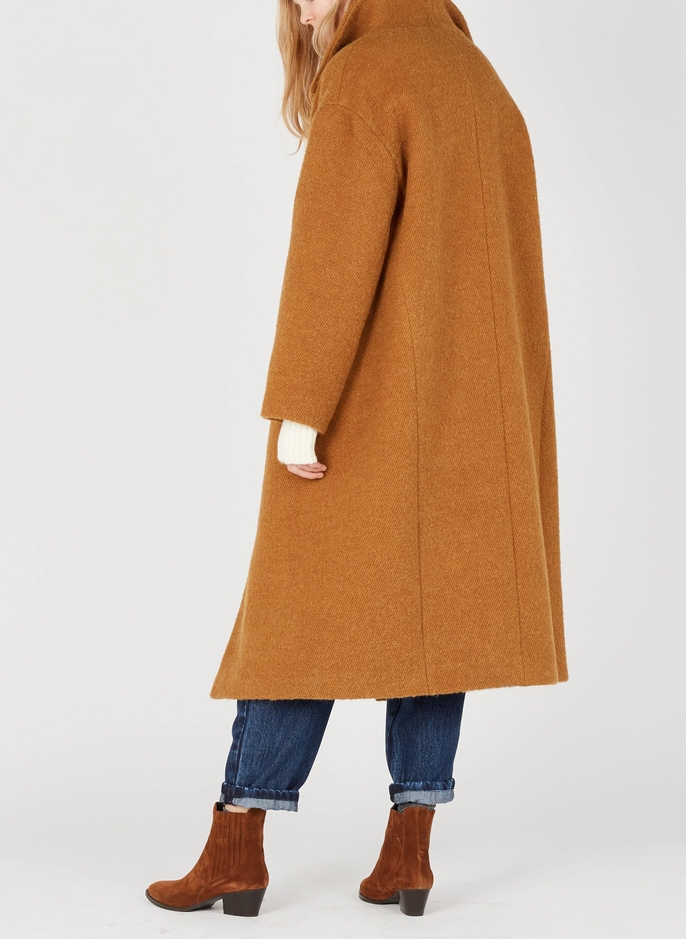 BIRMAN - Bottines western talons mi-hauts en cuir velours | Marron