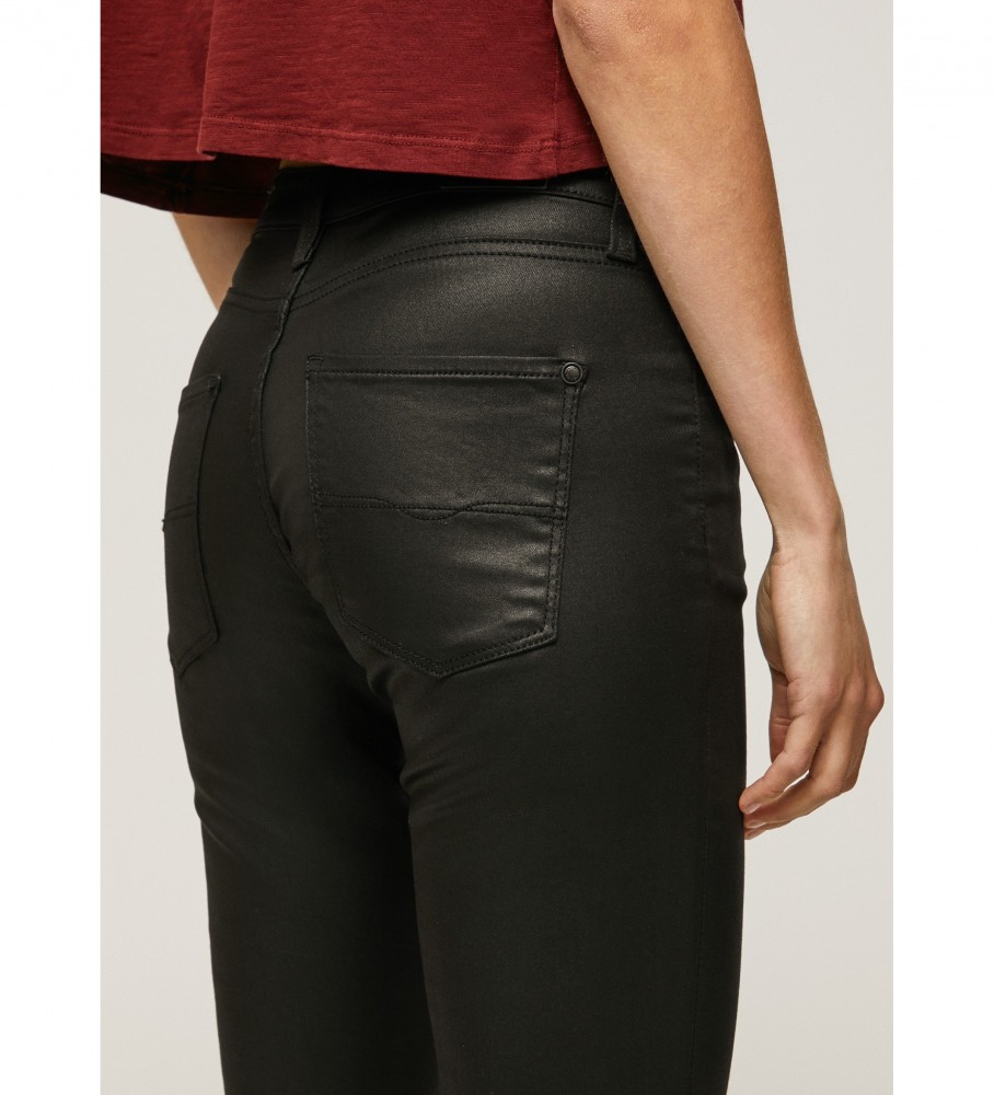 Pepe Jeans Jean Regent Fit Skinny Tiro Alto negro