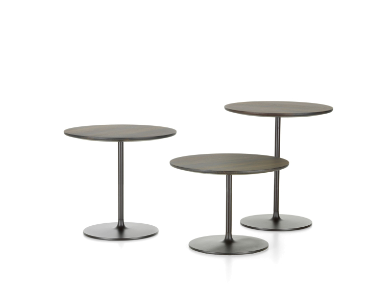 Vitra Occasional Low bijzettafel 55 chocolade kleur gepoedercoat aluminium