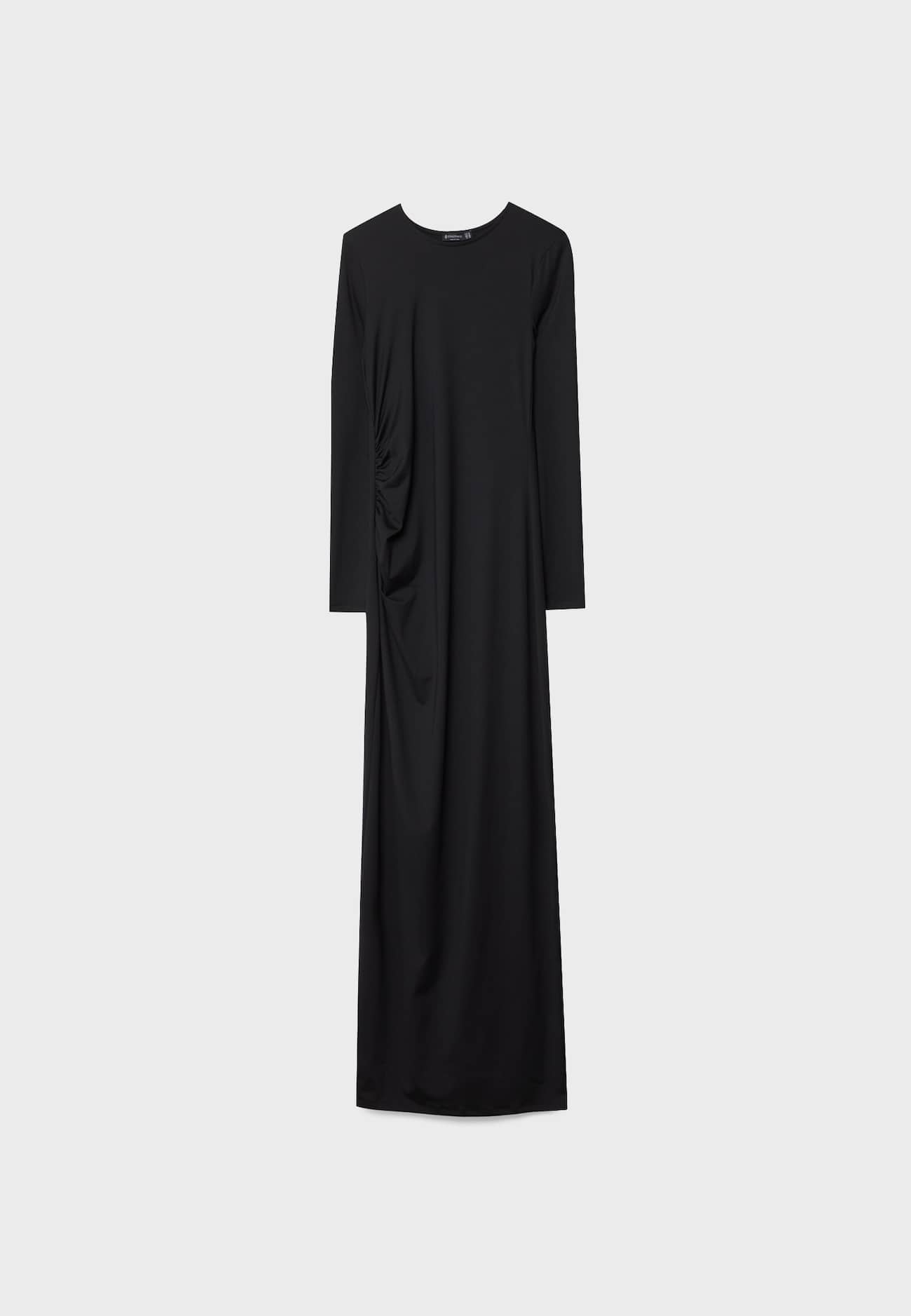 Vestido ajustado com detalhe franzido