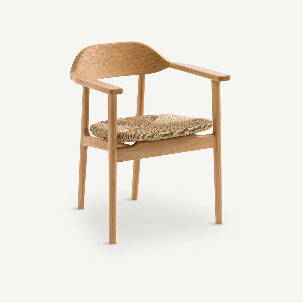 AM.PM<br>Mesa e poltrona em carvalho maciço e palha, Arié