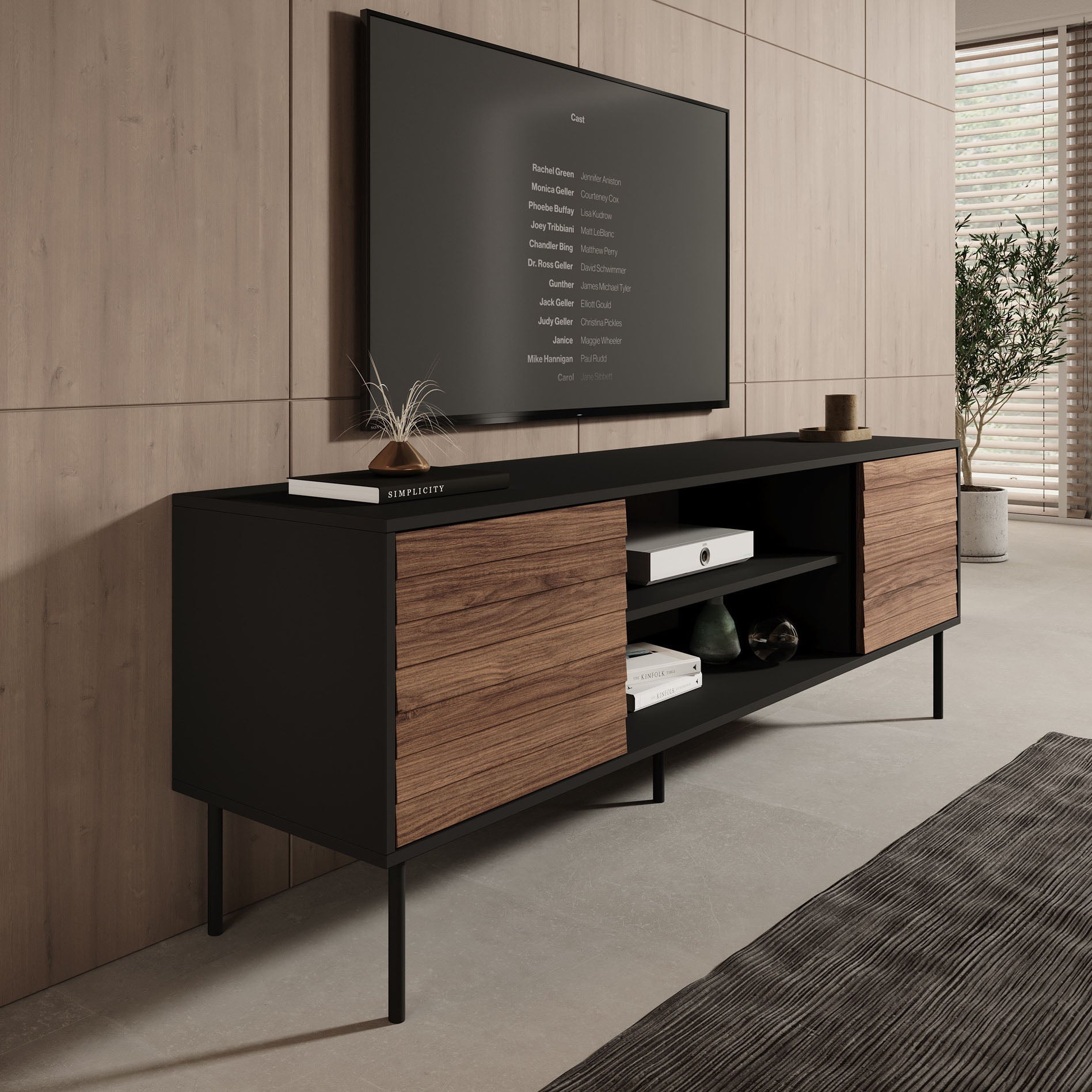 Meubella - TV-Meubel Cordoba - Eiken - 180 cm