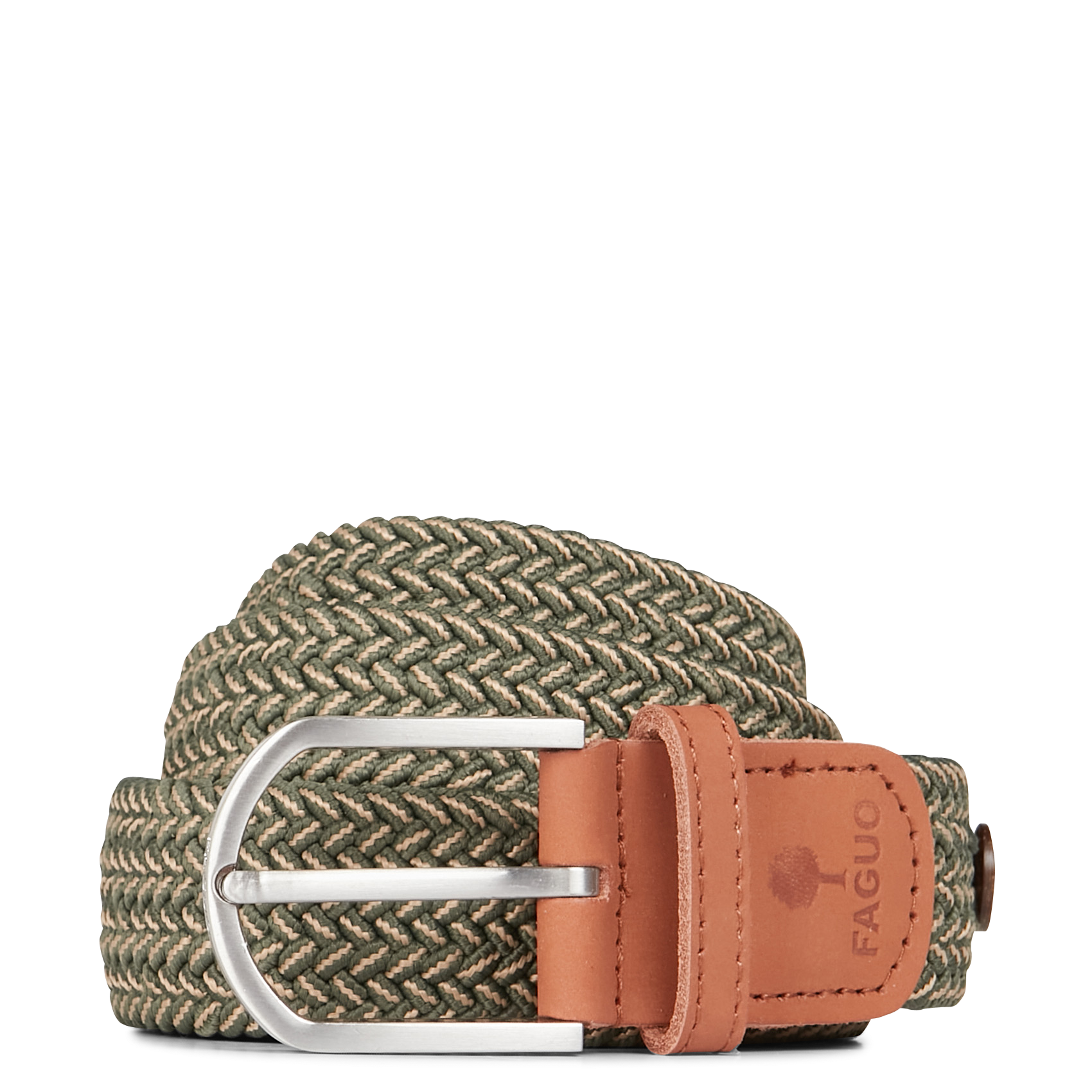 Ceinture tressée à boucle | Kaki
