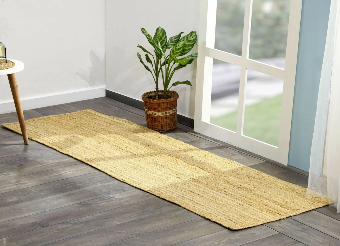 Teppiche und Brücken aus Jute