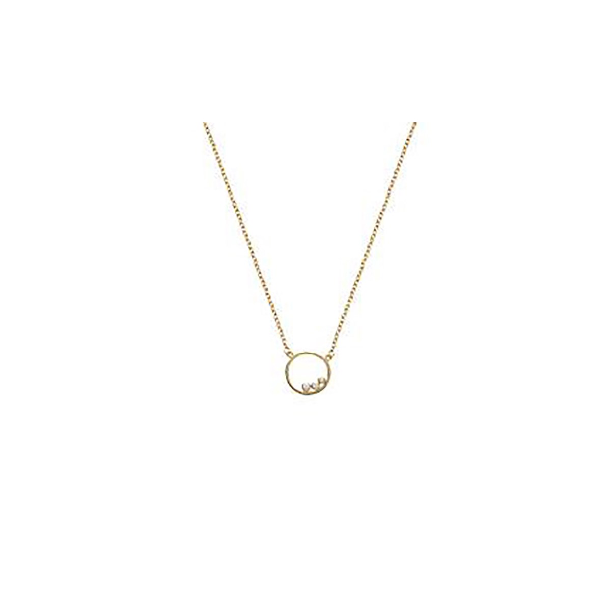 Collier Brillaxis rond empierré plaqué or