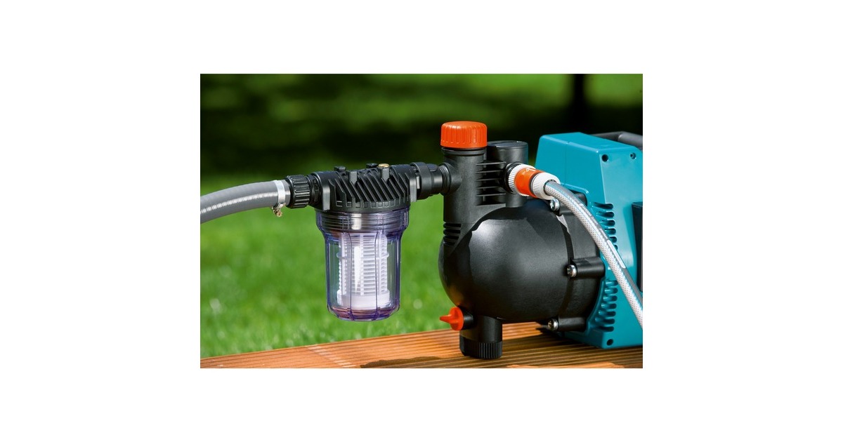 GARDENAVoorzetfilter voor pompen met max. waterdoorvoer van 3000 l/u  (Zwart/transparant, 1731-20)