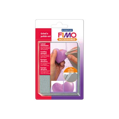 FIMO - 3 éponges abrasives - ponçage et polissage