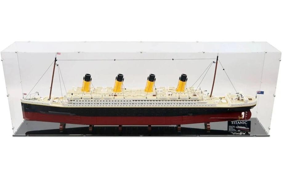 Baukasten Acryl-Display für LEGO 10294 Titanic<br>Acry-Display-Box mit schwarzem Boden