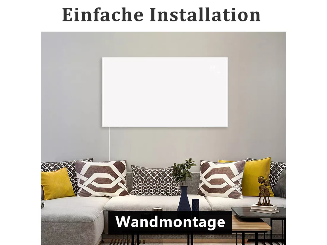 NETTLIFE Chauffage infrarouge radiateur 450W avec télécommande
