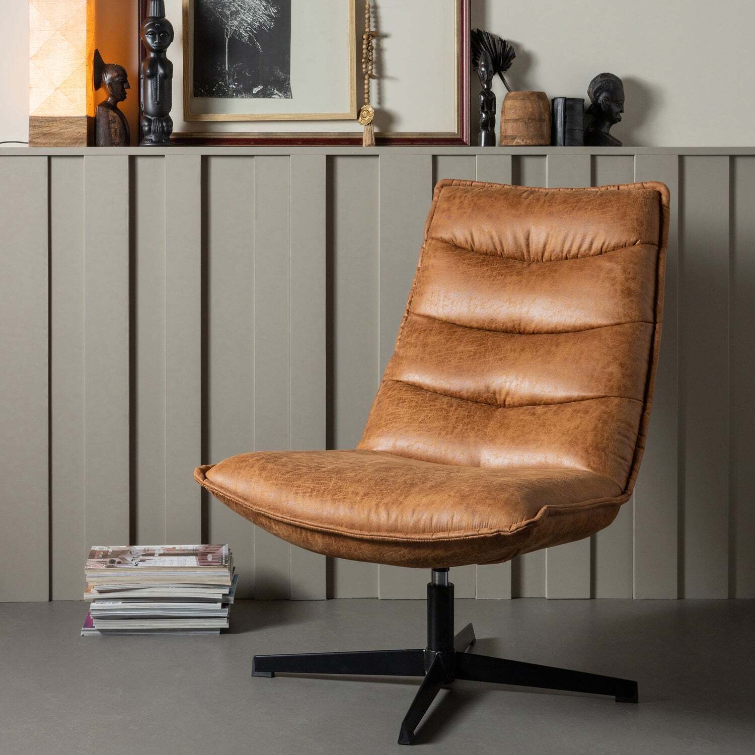 WOOOD fauteuil Nika bruin