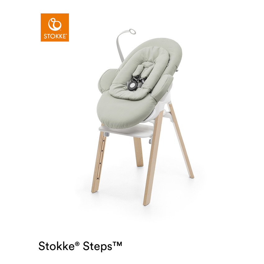 Transat pliable Steps soft sage/white