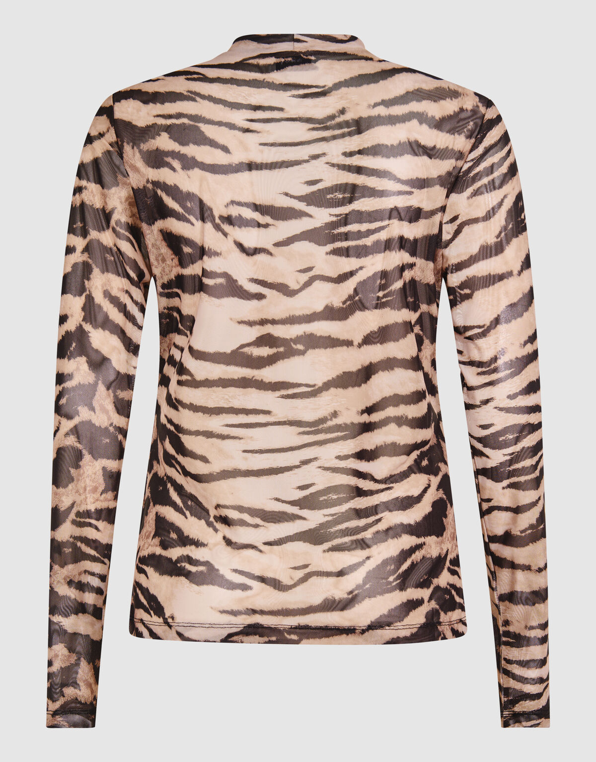 Mesh Tiger Top Lichtbruin