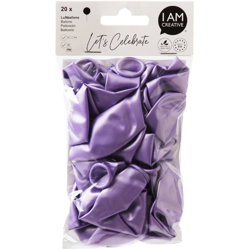 I AM CREATIVE Luftballons Metallic, 20 Stück