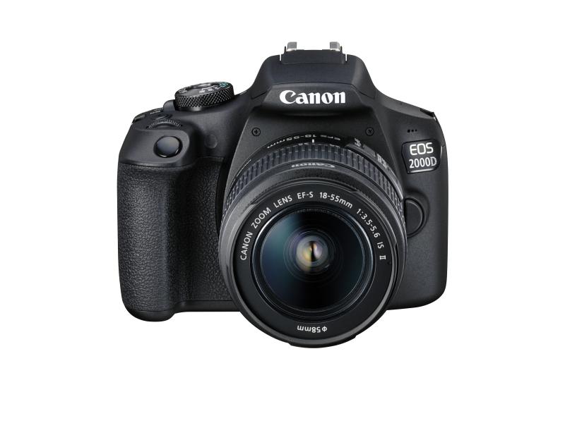 Canon Fotokamera EOS 2000D Kit 18-55 inkl. EF 75-300mm Einstiegs-DSLR mit APS-C-Sensor und zwei Objektiven