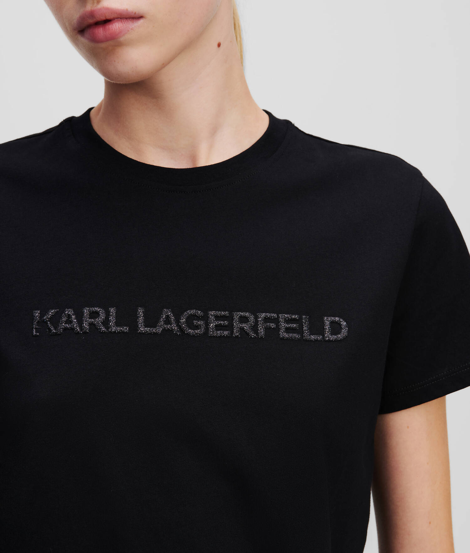 T-SHIRT À LOGO PAILLETTÉ KARL