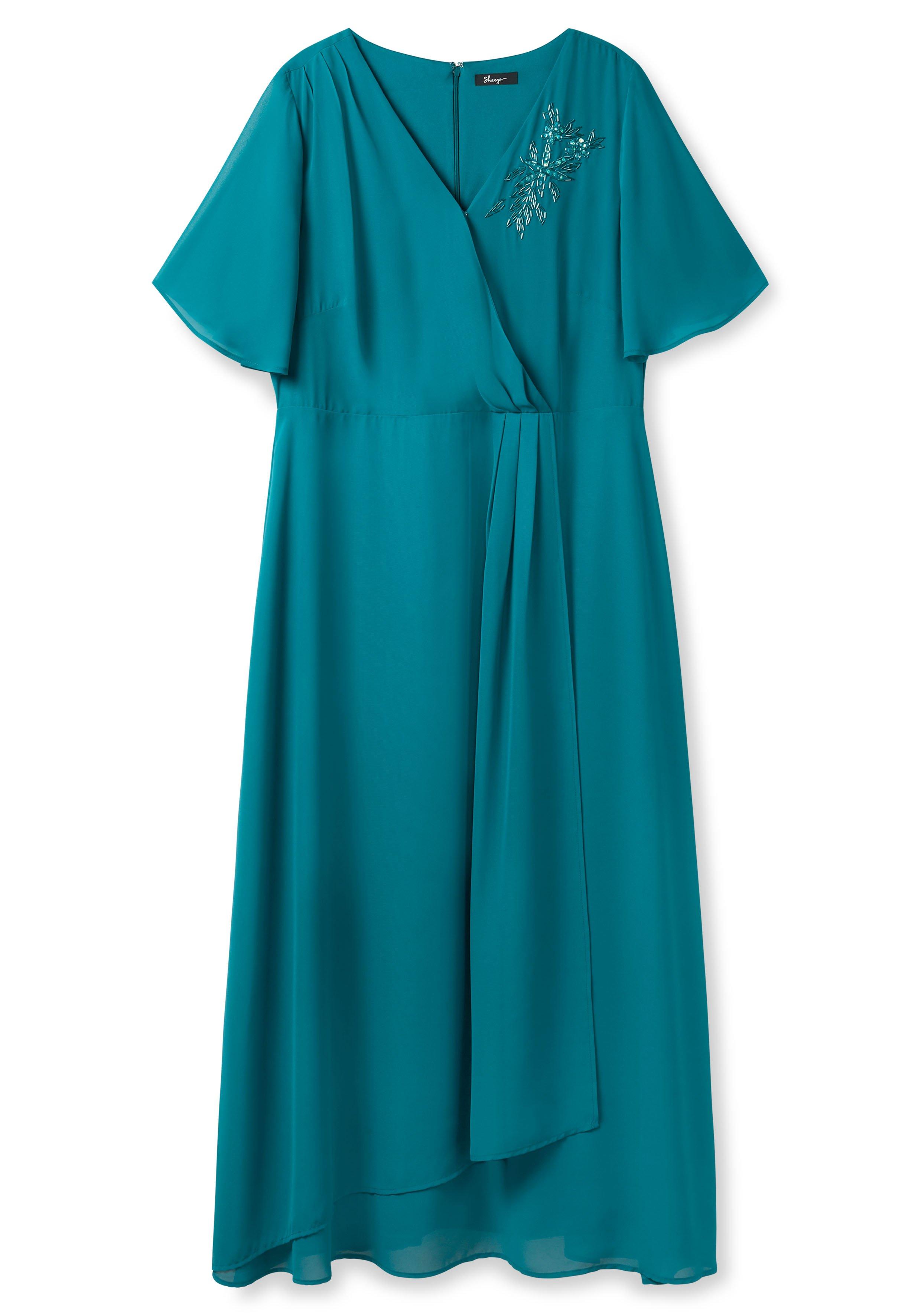 Abendkleid in Wickeloptik, aus Chiffon