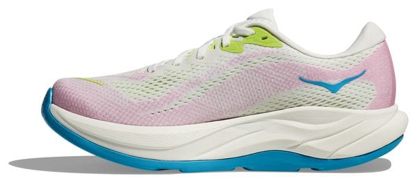 Chaussures Running Hoka Rincon 4 Blanc/Rose/Bleu Femme