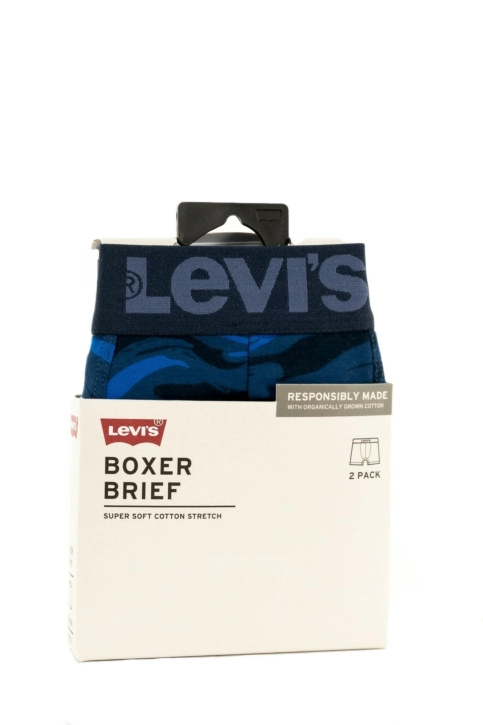 calecons et slips levi's® camo aop boxer brief organic co 2p 001 navy