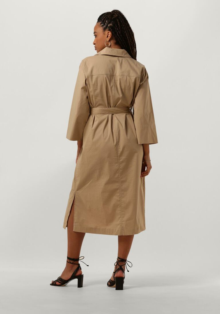 NUKUS cognac nukus midi jurk alani dress