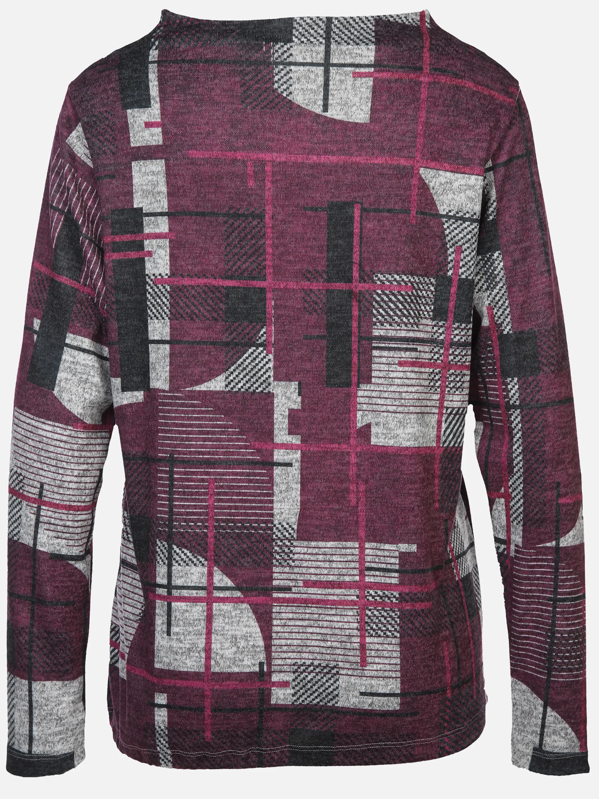 Damen Flauschshirt mit Kelchkragen