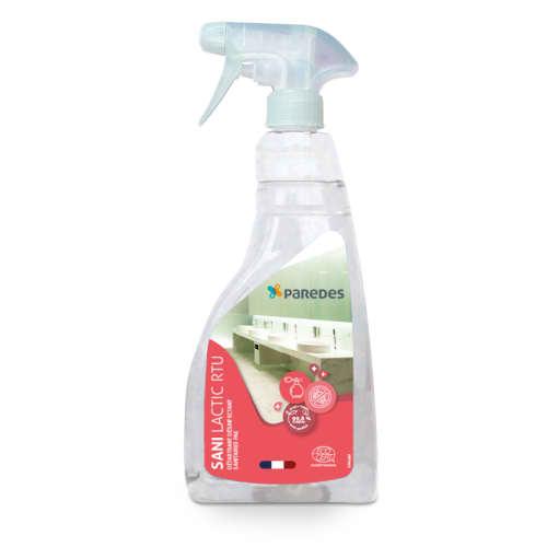 Détartrant désinfectant Ecocert Paredes SANI LACTIC RTU pulvérisateur de 750ml