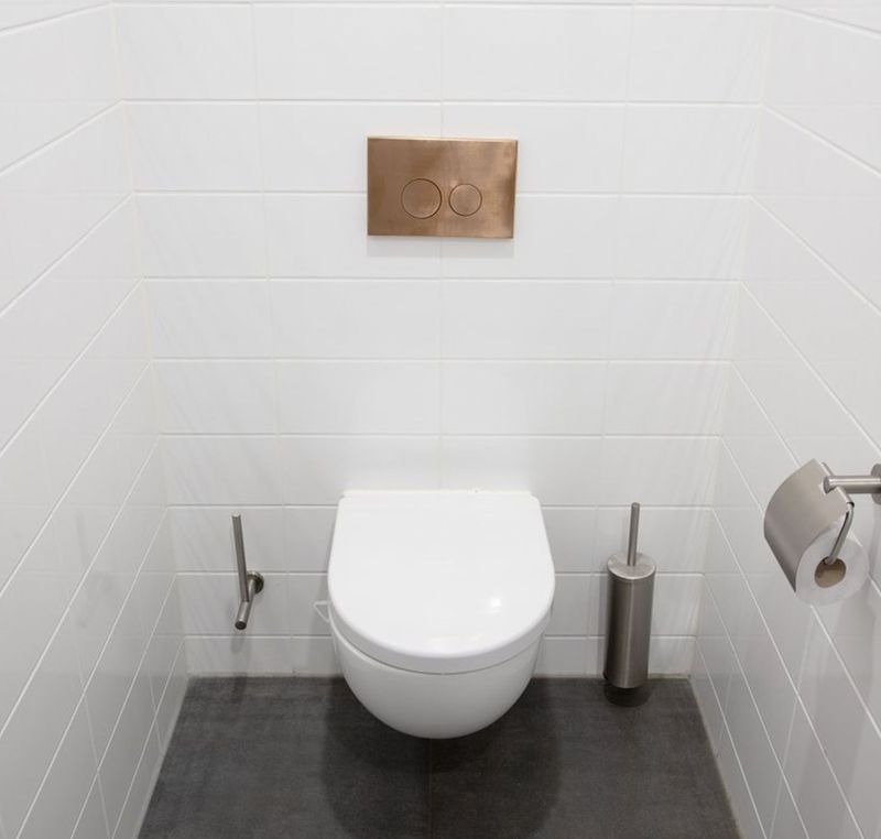 Bedieningsplaat Qeramiq Push met Dualffush Frontbediening Metaal Rond Koper