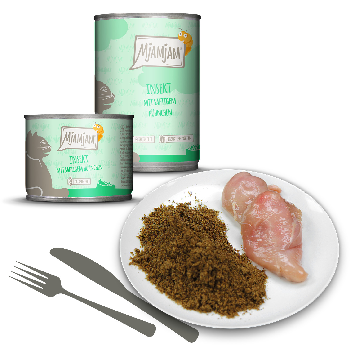 Insekt mit saftigem Hühnchen