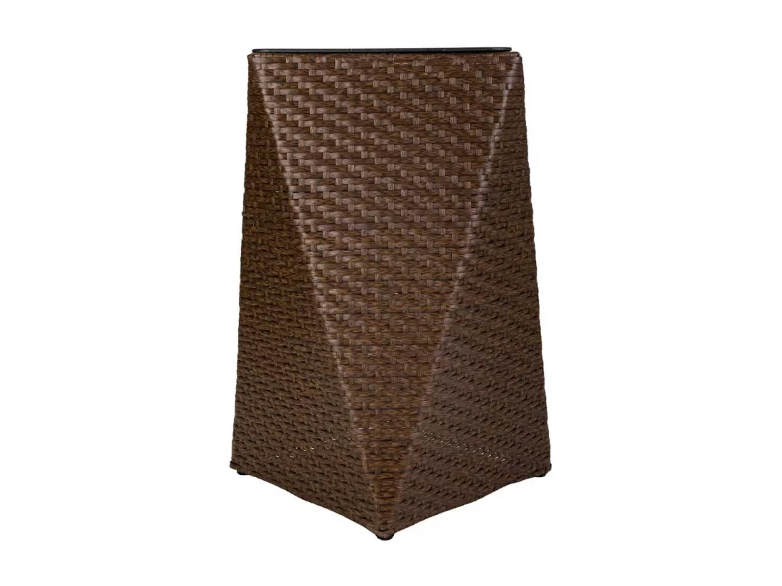 Cache-pot en rotin marron 31x31x56h