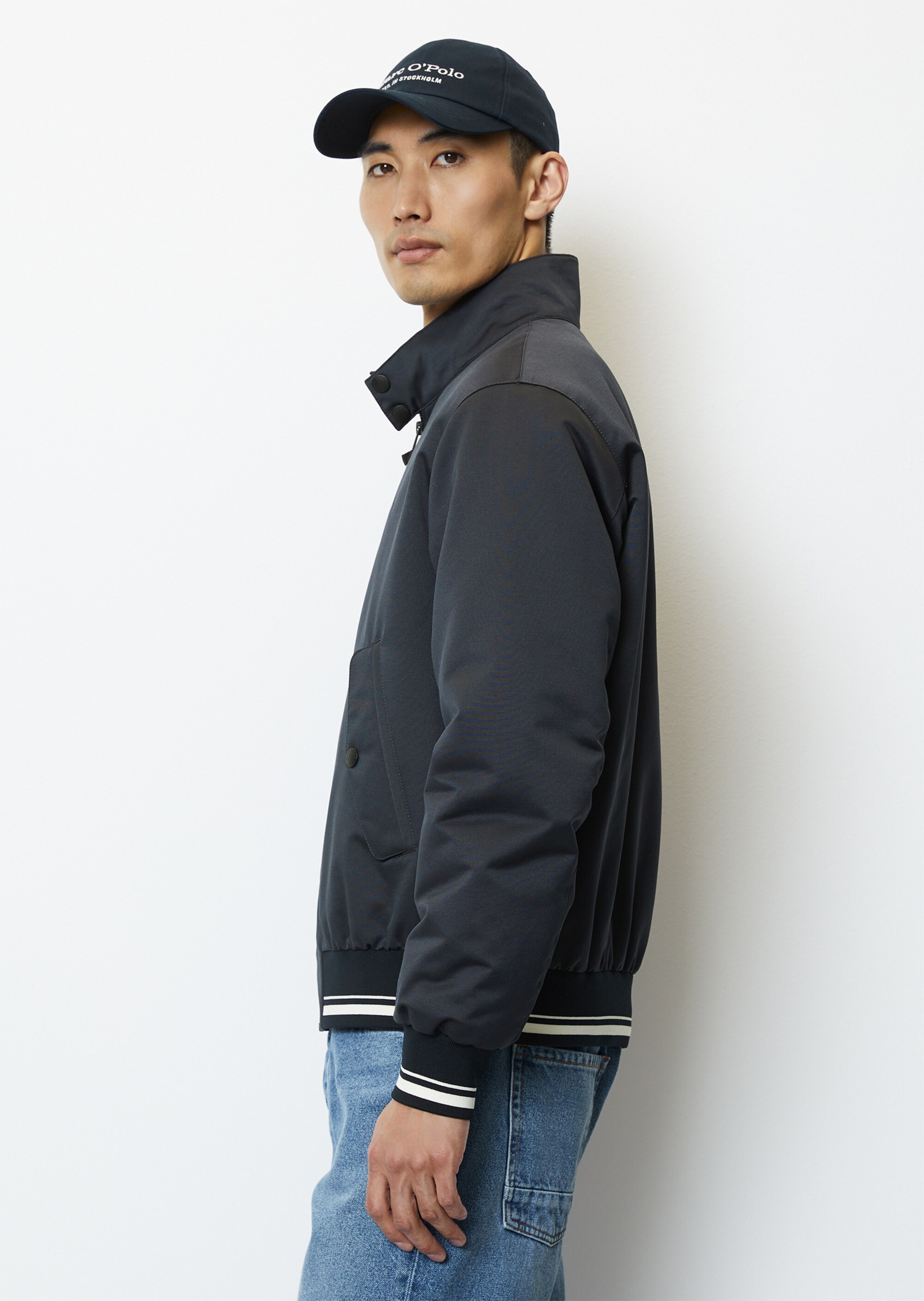 Blouson-Jacke regular mit Biker-Kragen