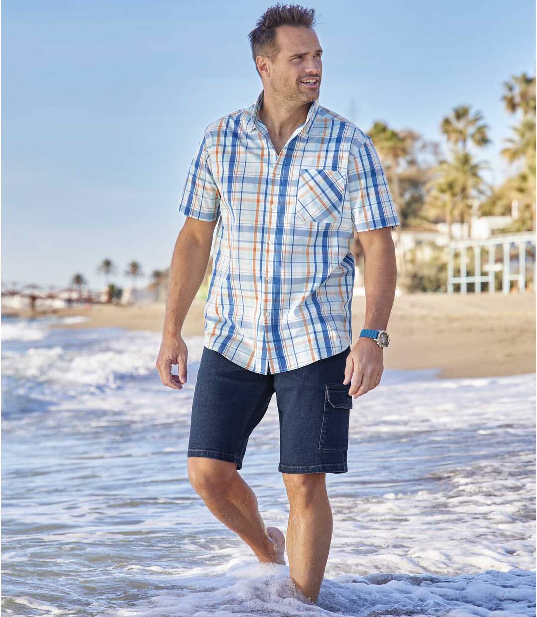 Bermuda Cargo Jean Stretch Confort