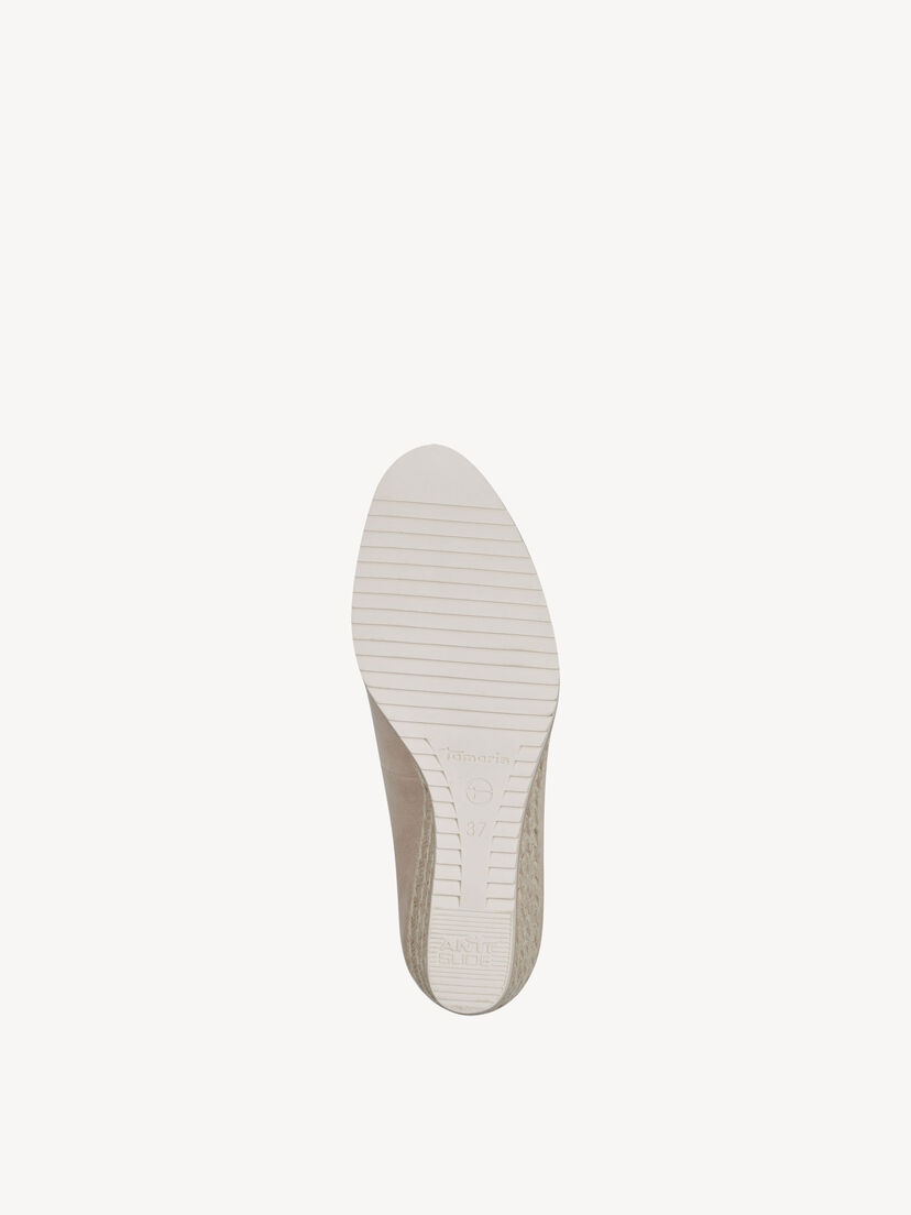 Leren Sleehakpumps - beige