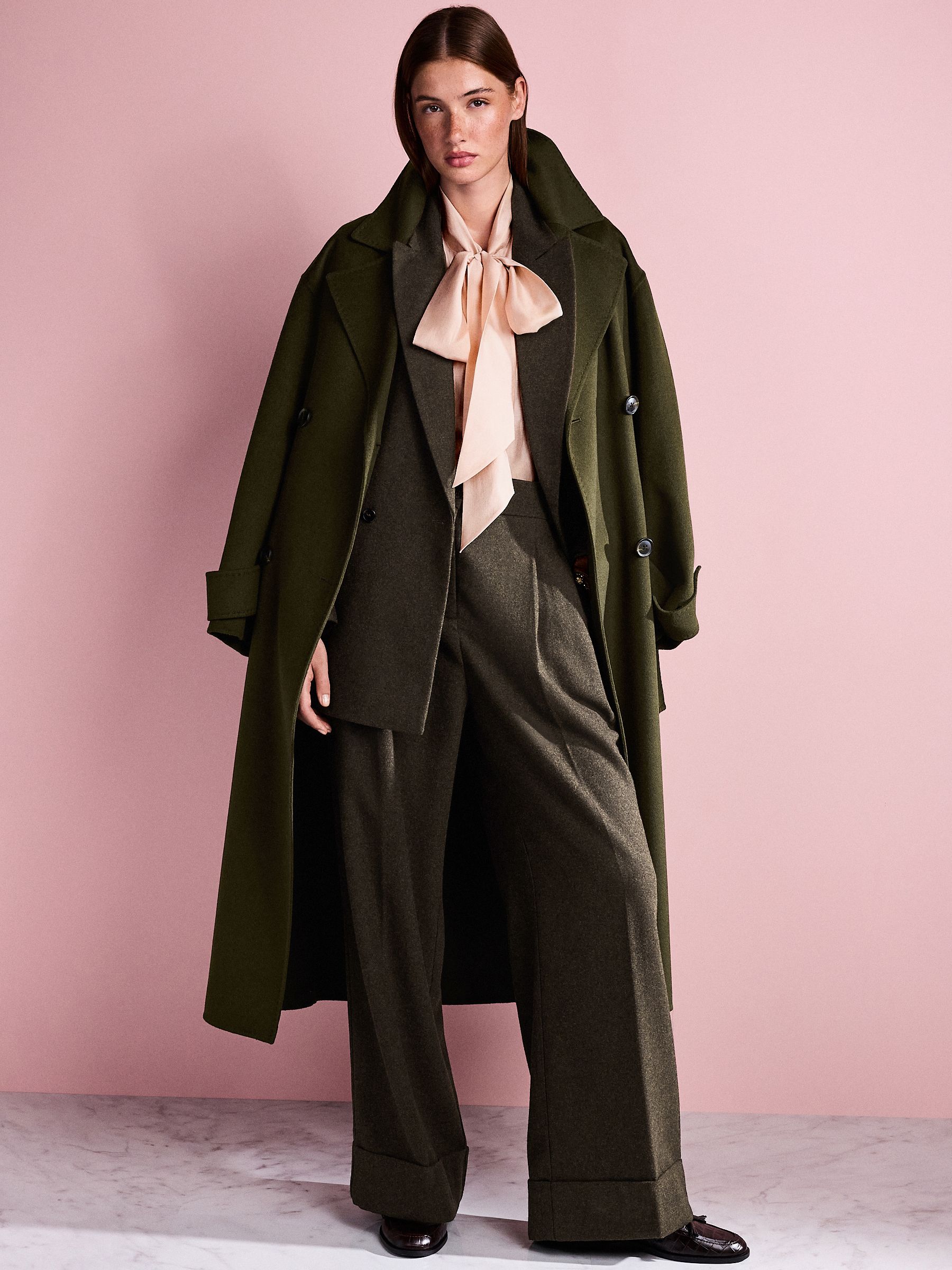 Groen - Tabitha Simmons X Next Wool Blend Double Breasted Blazer