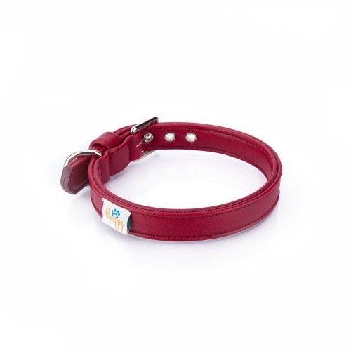 Colar Papy Cher em couro vegano, vermelho