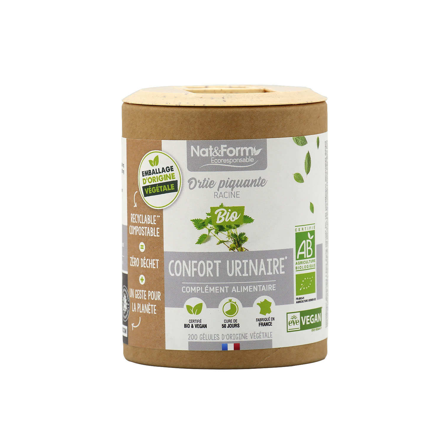 Ortie piquante racine bio - 200 gélules de 285mg