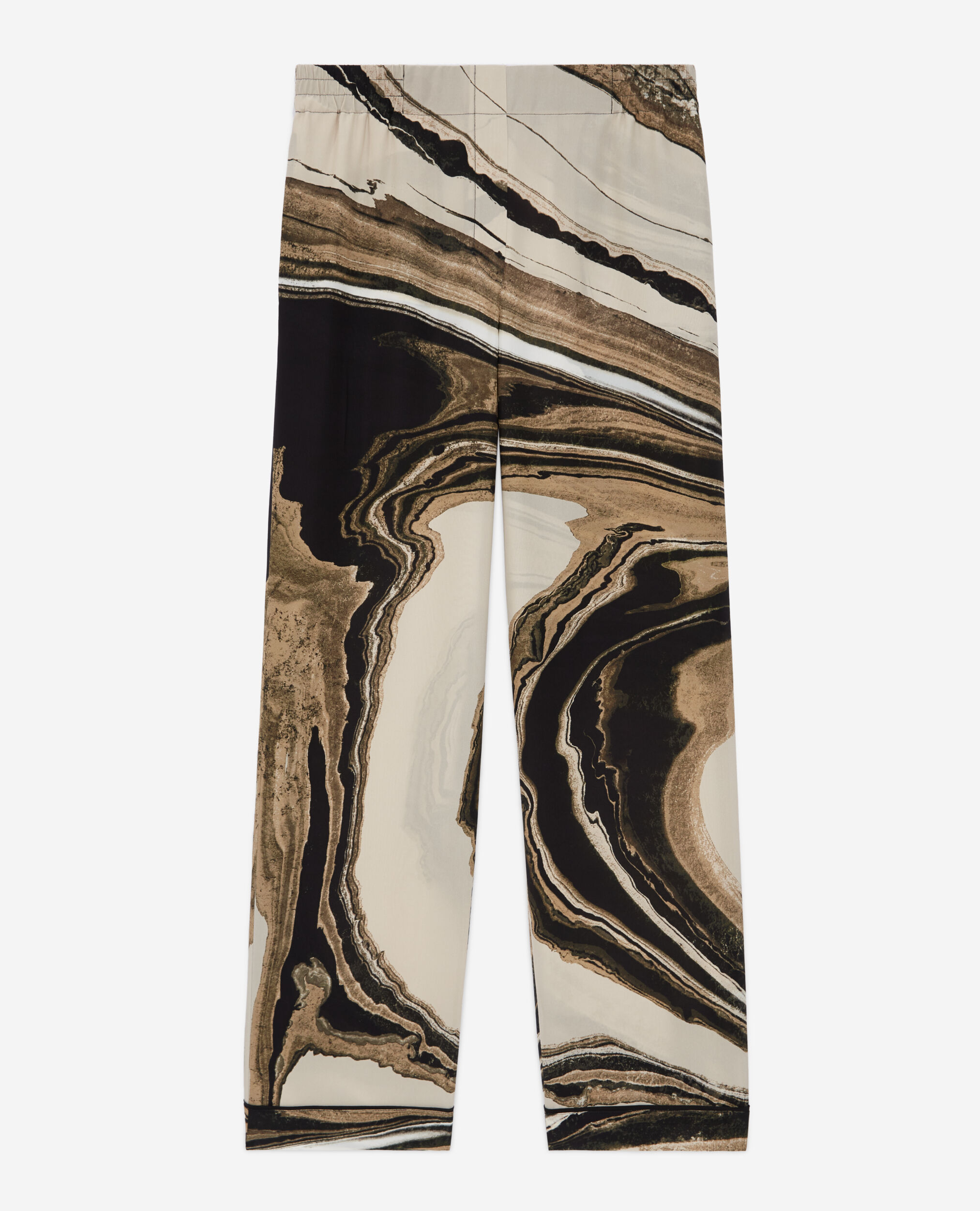 Pantalon en soie fluide imprimé
