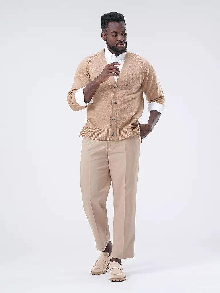 OFFICINE GENERALE Cardigan MILOS camel