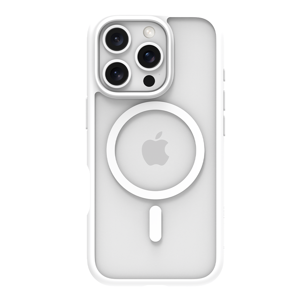 iPhone 16 Pro MagSafe Gummi Schutzhülle Grenen Biologisch Abbaubar (GN61WH006372) - Weiss