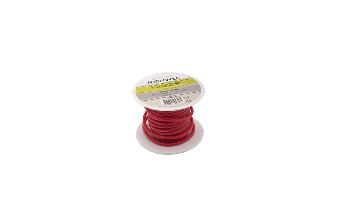 Autokabel Ø1,5 mm, 5M rød